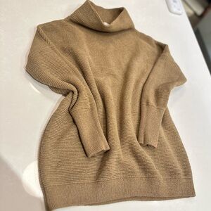 RD Style Camel Cowl Neck Sweater Ottoman XS